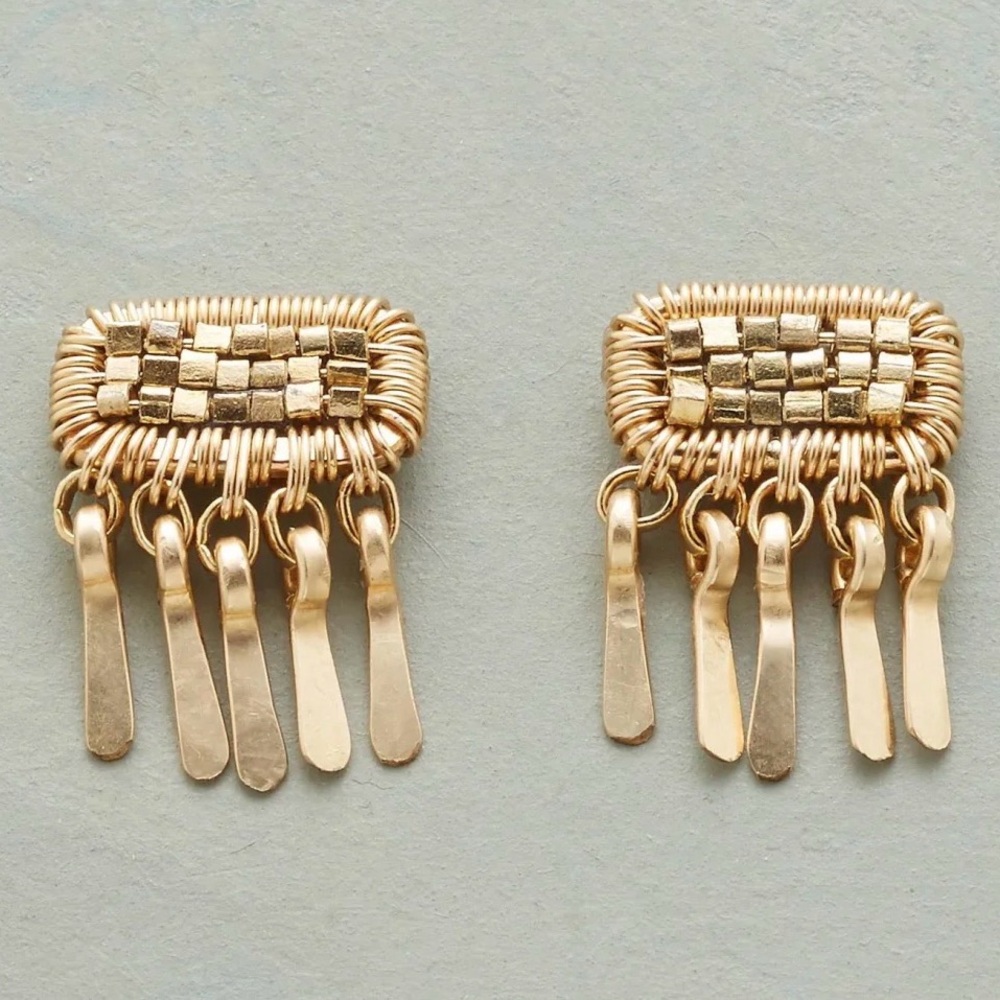 Dana Kellin “Patch of Gold” post earrings. New with tags.